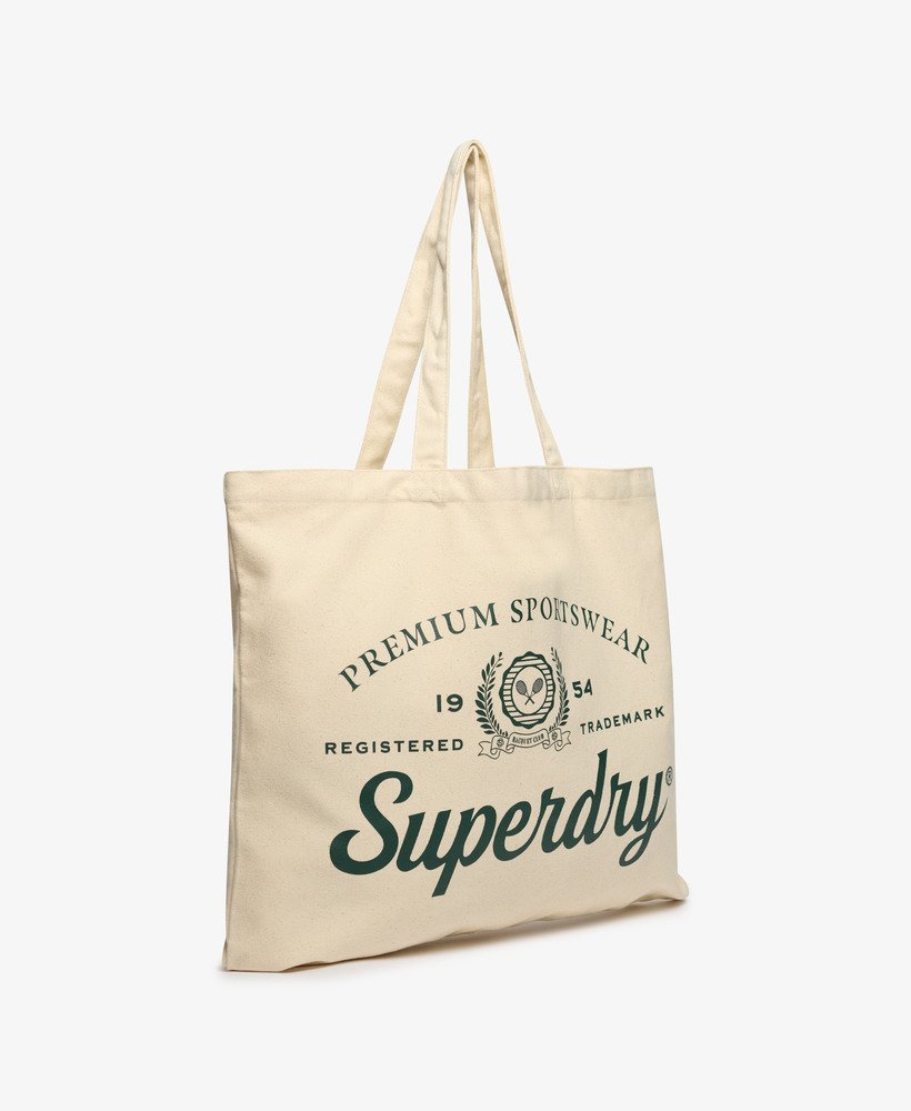superdry tote in naturelbruinemaillegroen