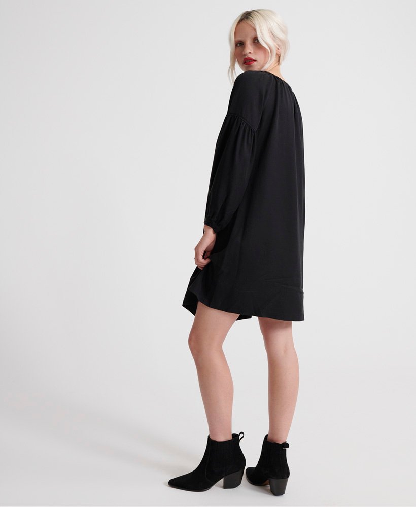 arizona peek a boo jurk in zwart