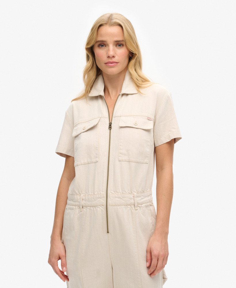 limited edition dry utility jumpsuit in ecru