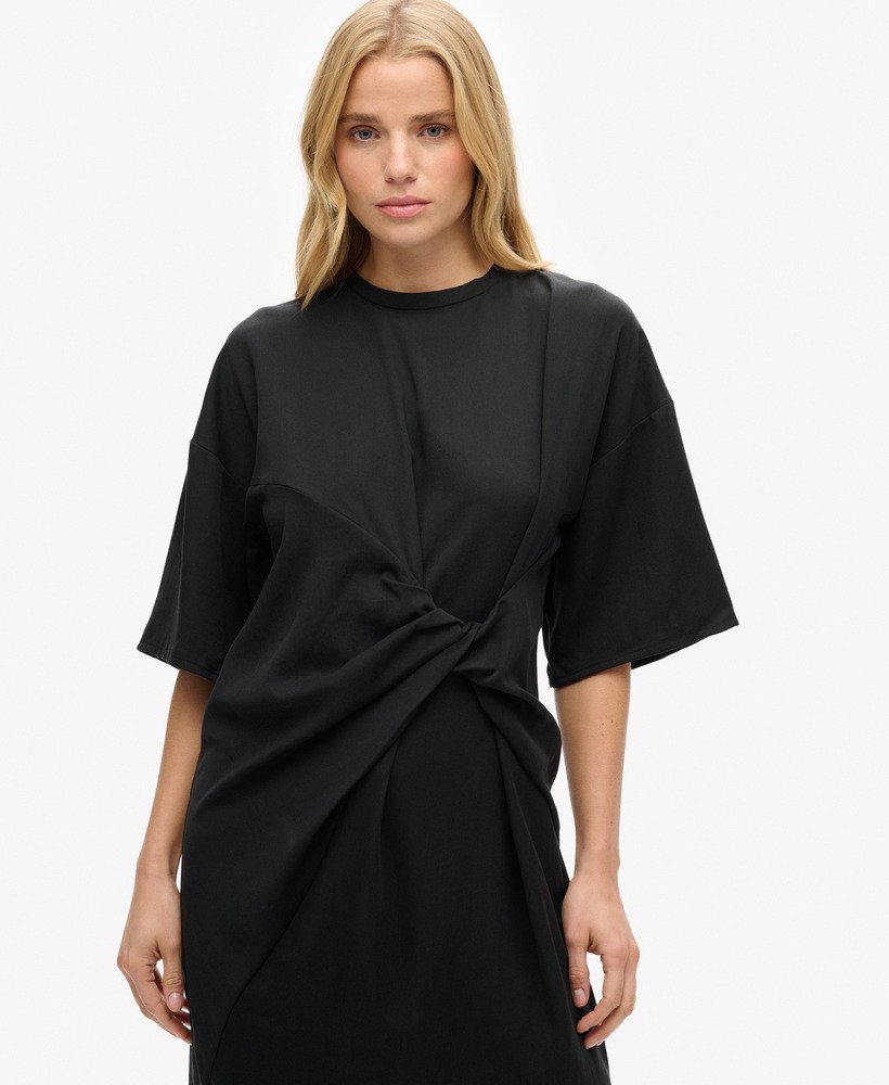 limited edition twist t-shirtjurk in zwart
