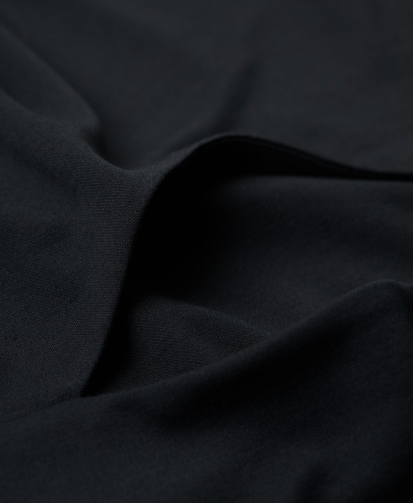 jersey midi-jurk met detail op de rug in zwart