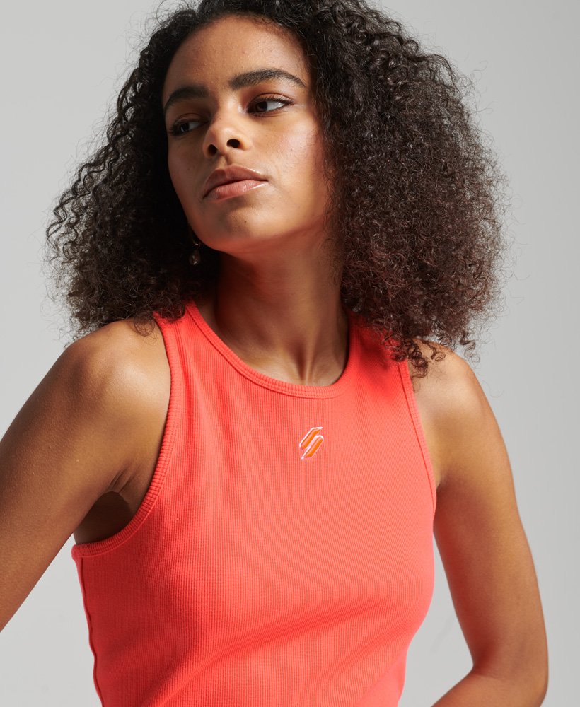 overgebleven jerseyjurk in hyper fire coral
