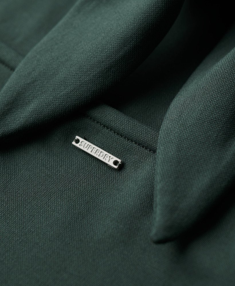 jersey jurk met open rug in bosgroen