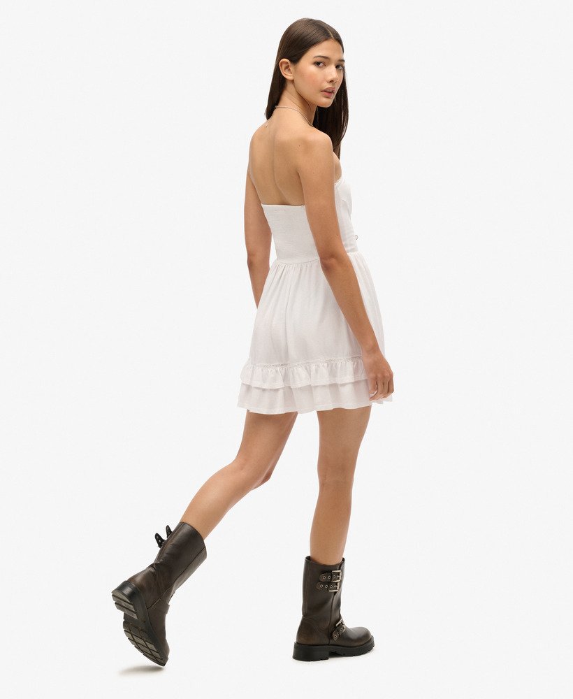 mini-jurk met kanten bandeau uit de jaren 50 in optic