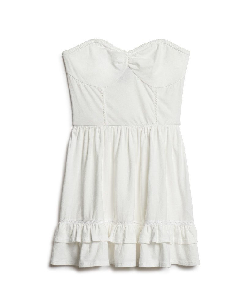 mini-jurk met kanten bandeau uit de jaren 50 in optic