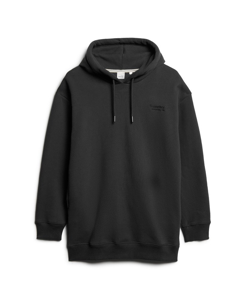 essentiële hoodie-jurk in bison black