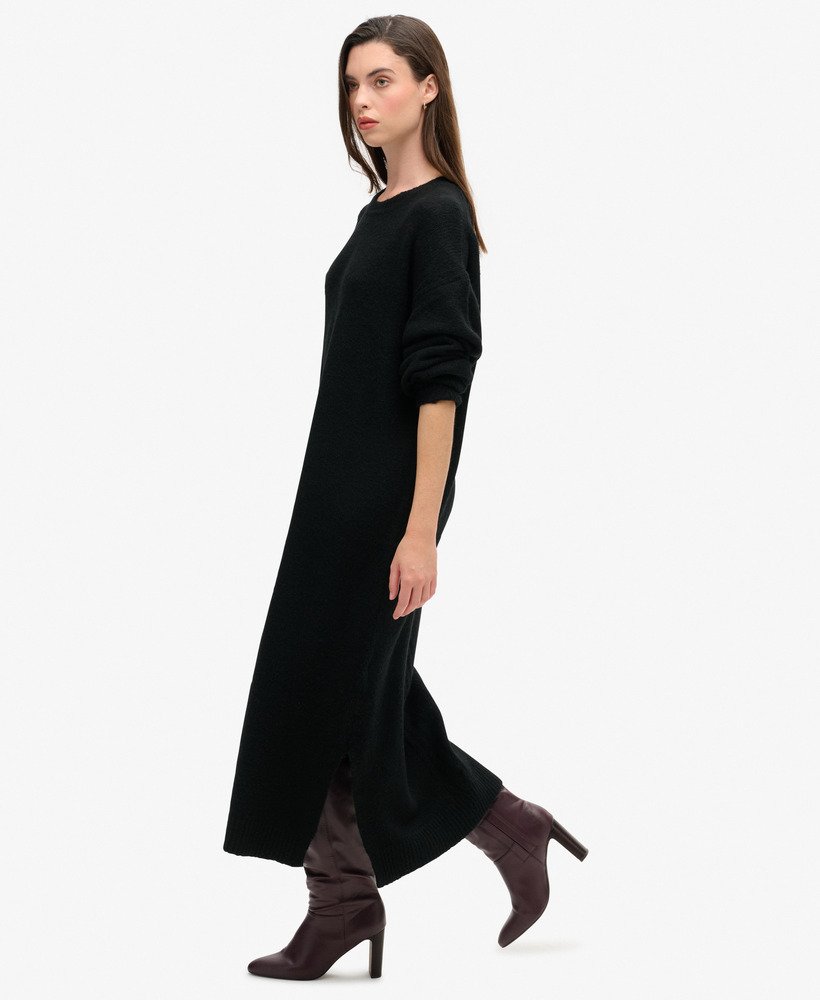slouch midi-jumpsuitjurk in black twist