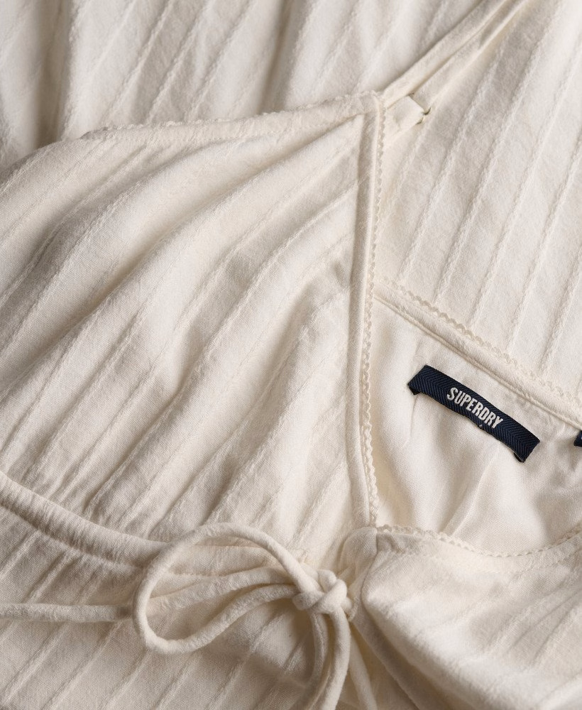 Geweven cami-minijurk met textuur