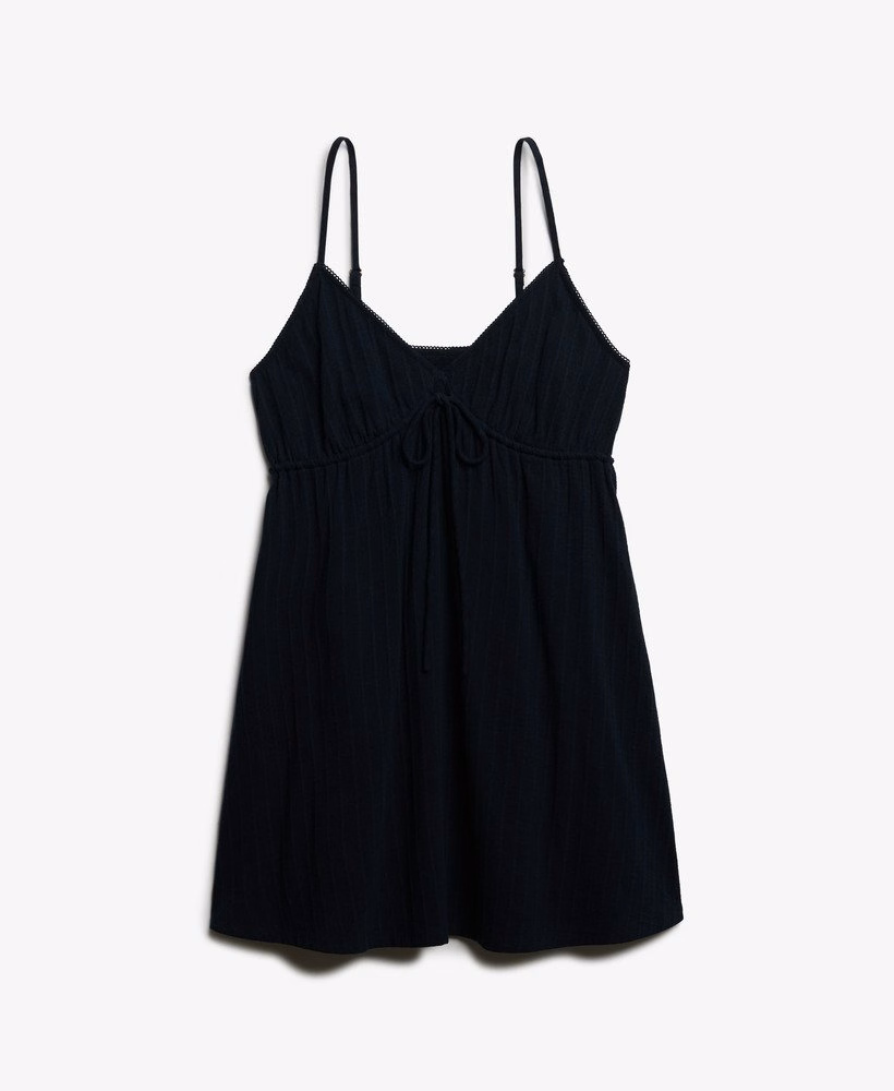 Geweven cami-minijurk met textuur