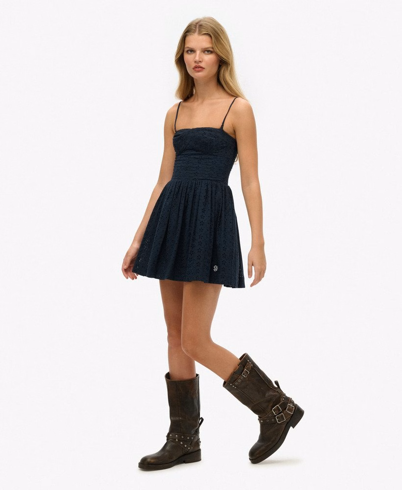 Geborduurde cami minijurk