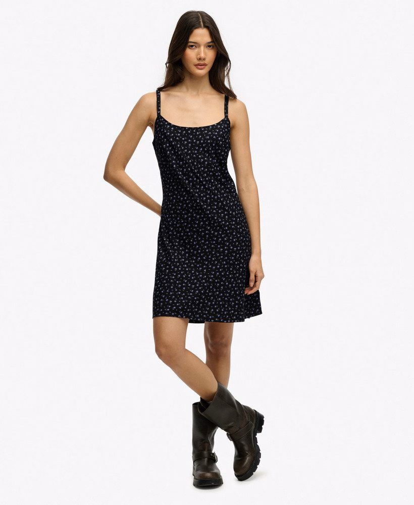 Bedrukte cami mini-jurk