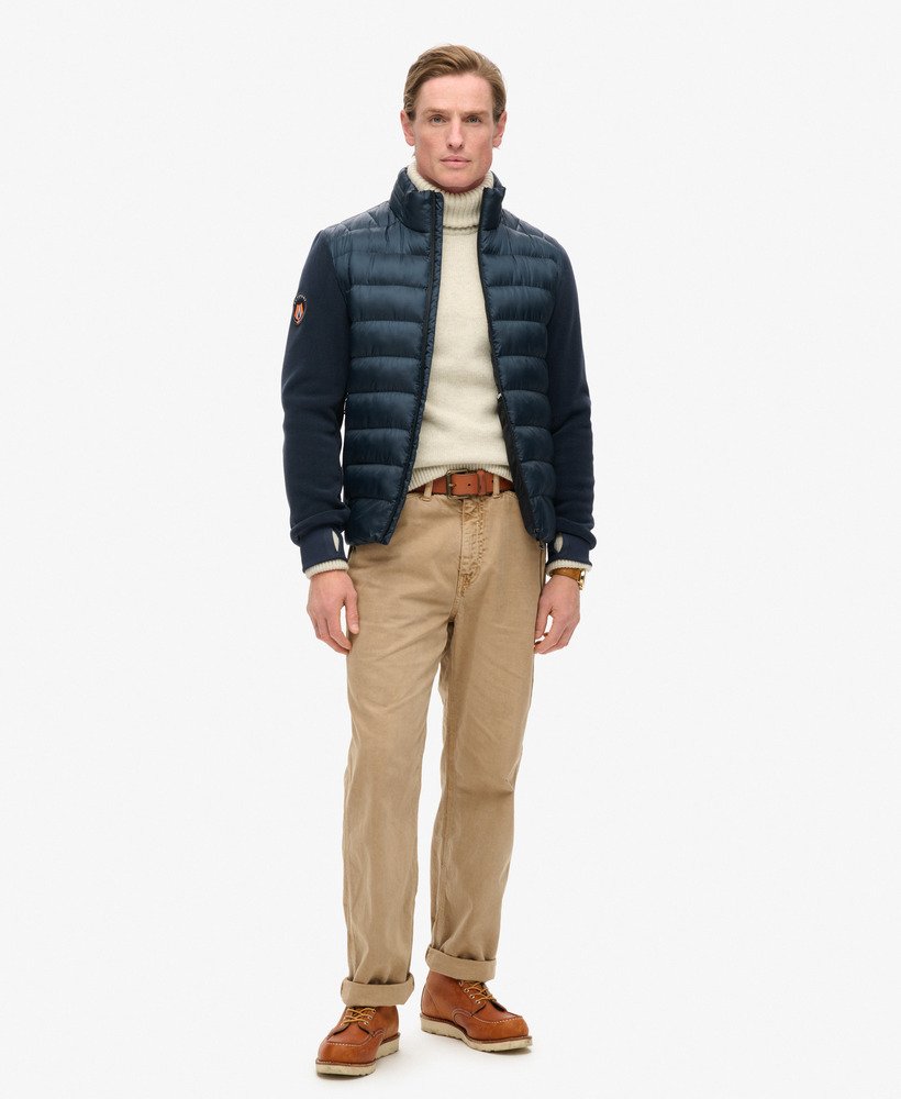 storm fleece hybrid bomberjack in eclipse navy
