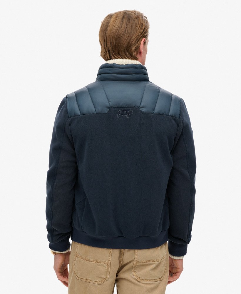 storm fleece hybrid bomberjack in eclipse navy