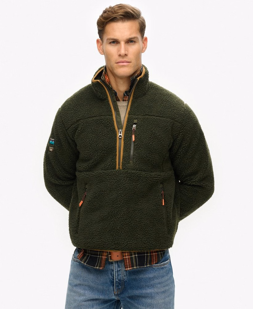 Outdoor Sherpa fleece met halve rits