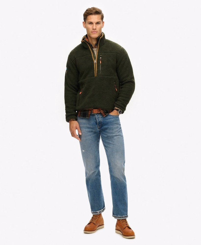 Outdoor Sherpa fleece met halve rits