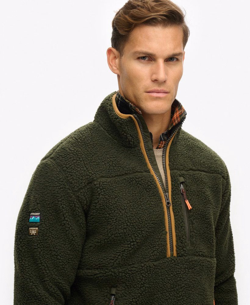 Outdoor Sherpa fleece met halve rits