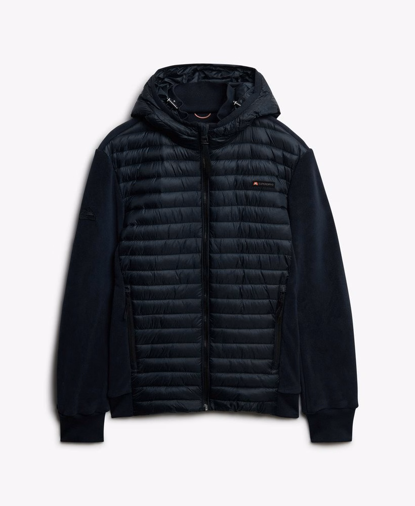 Hybride fleecejas met capuchon