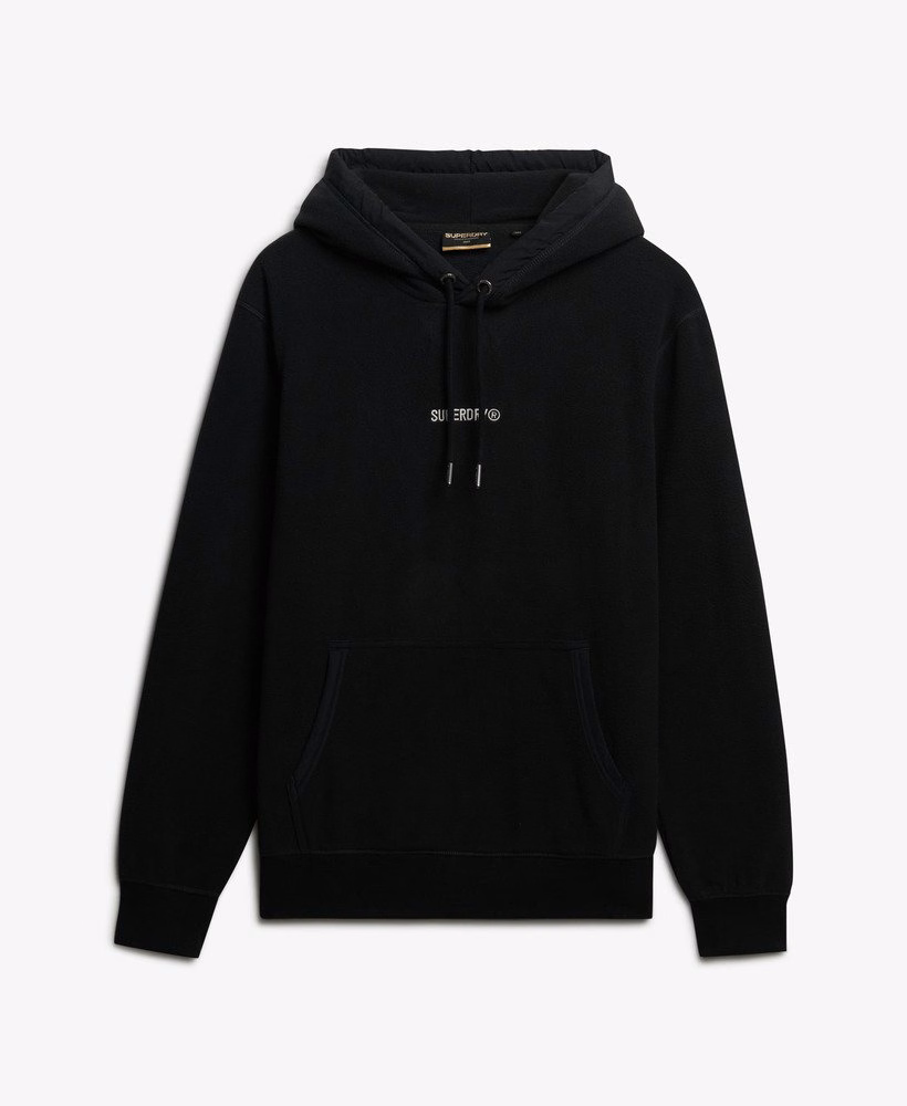 Fleece hoodie met micrologo
