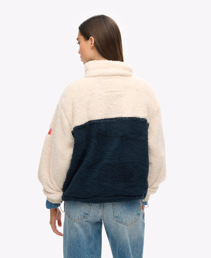 Superzachte teddyfleece met een mix van verschillende materialen