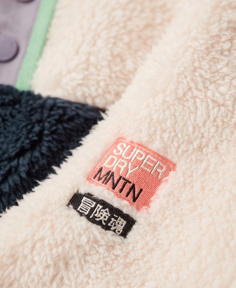 Superzachte teddyfleece met een mix van verschillende materialen