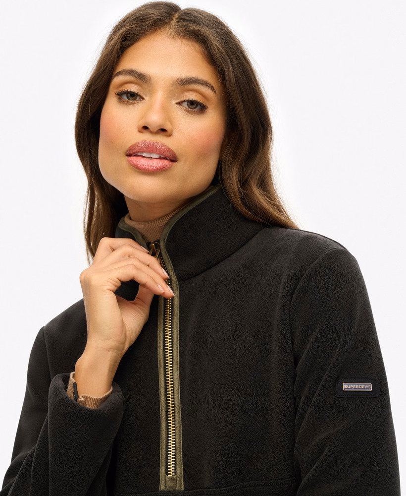 Landgoed fleece met halve rits