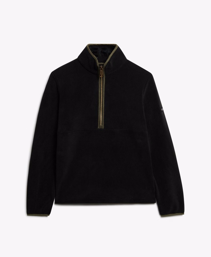Landgoed fleece met halve rits