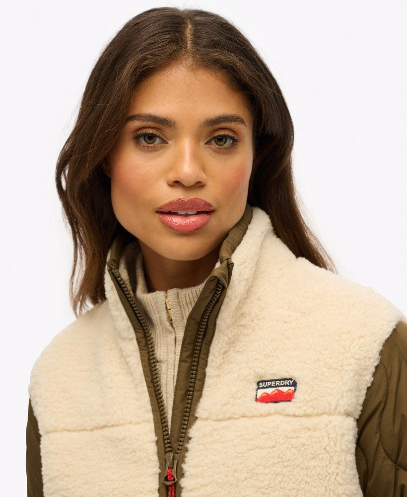 Sherpa fleece hybride jas