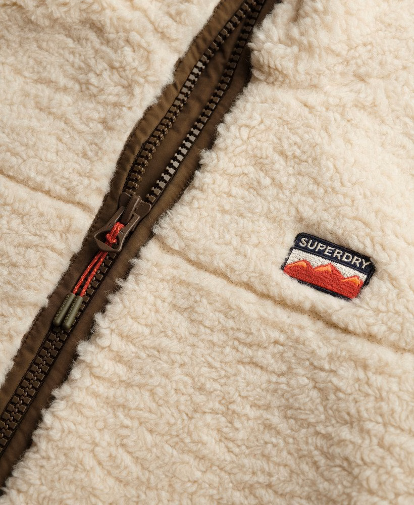Sherpa fleece hybride jas