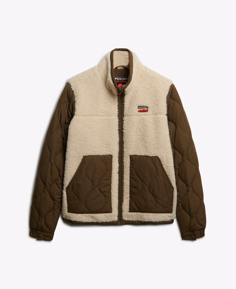 Sherpa fleece hybride jas