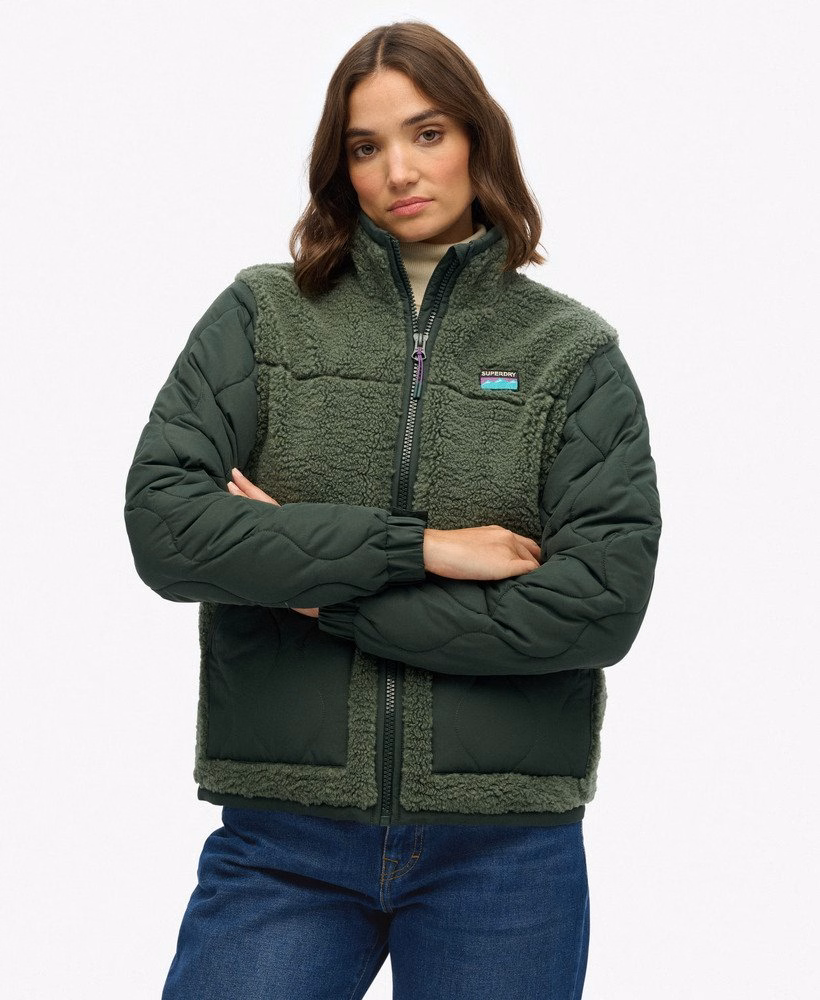 Sherpa fleece hybride jas