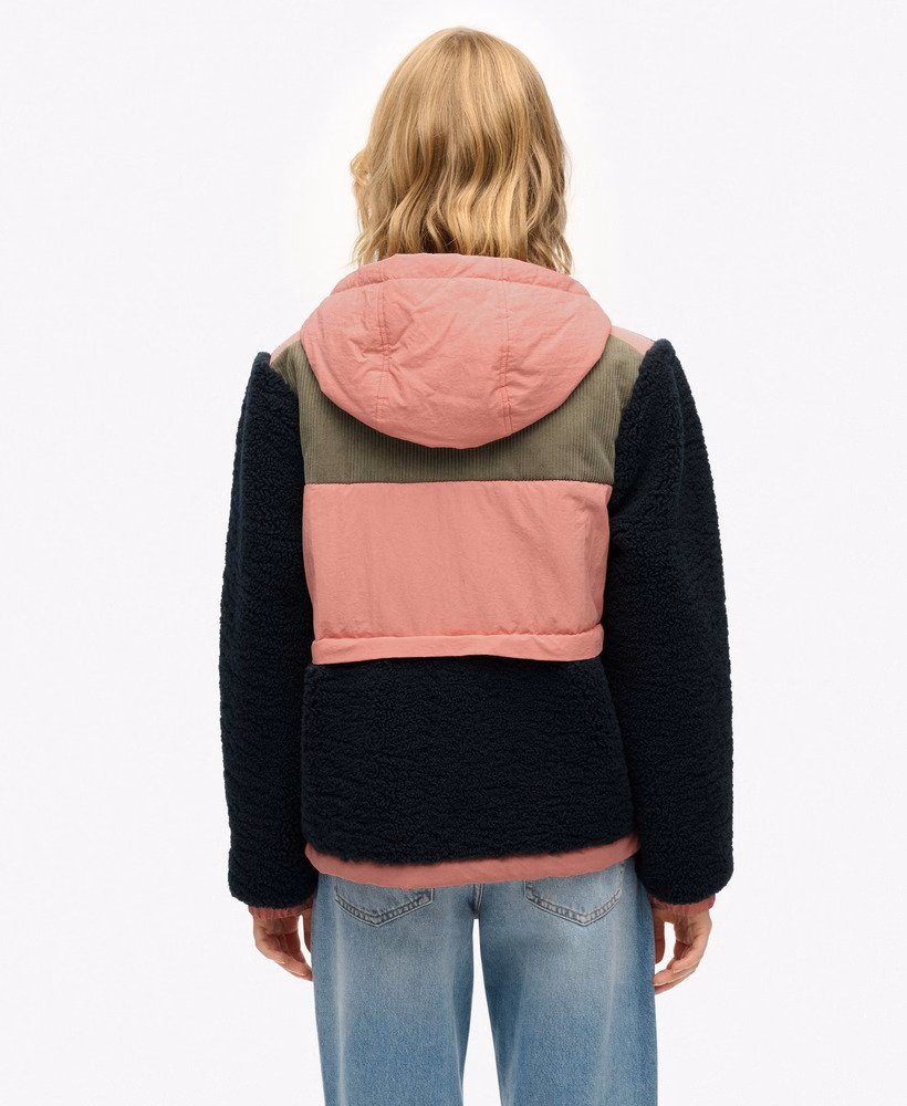 Fleece Sherpa-jas met capuchon