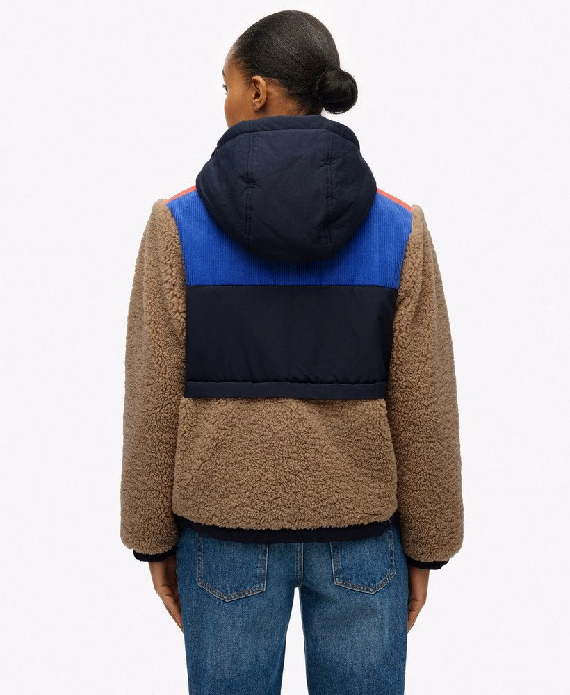 Fleece Sherpa-jas met capuchon