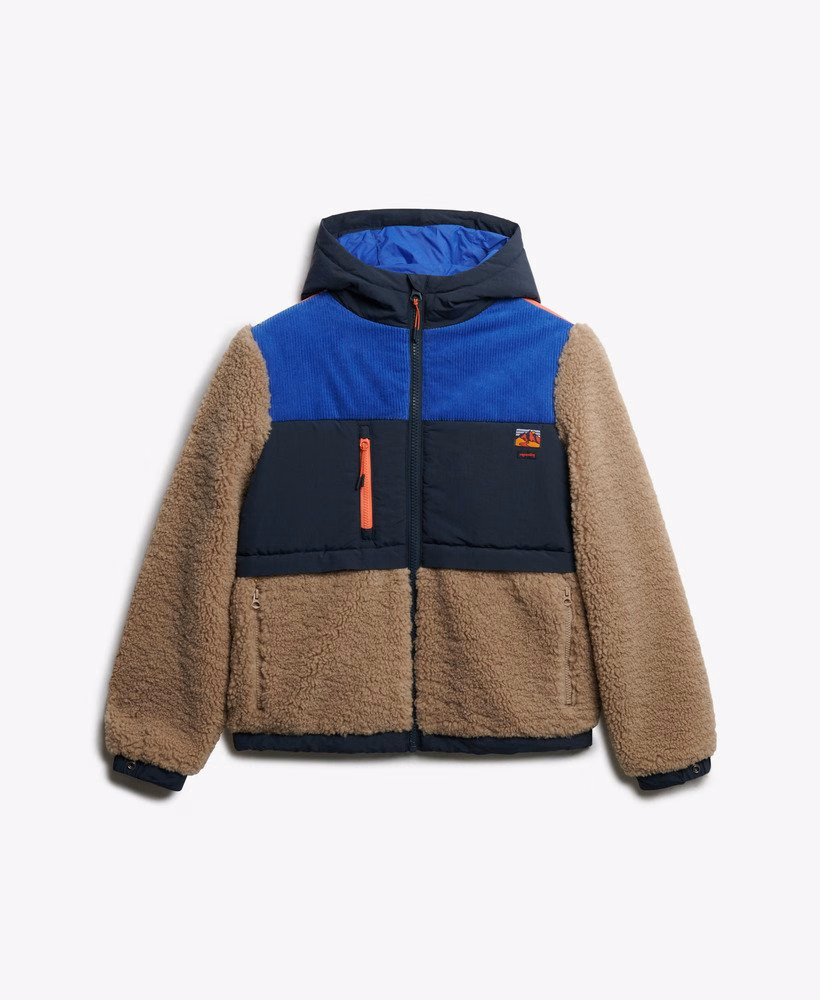 Fleece Sherpa-jas met capuchon
