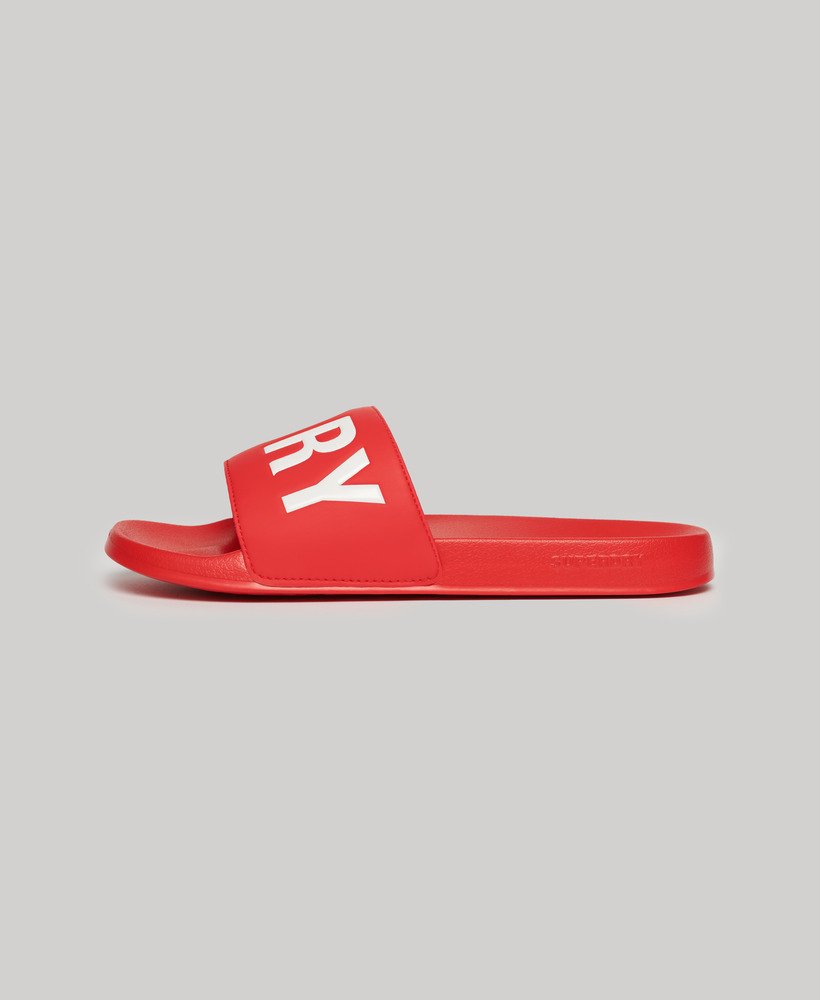 vegan core pool sliders in appelroodoptic