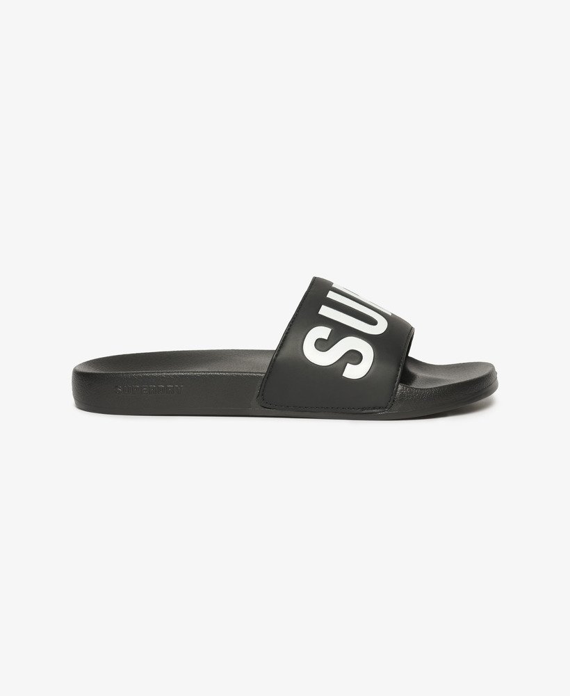 vegan core zwembadslippers in zwartwit