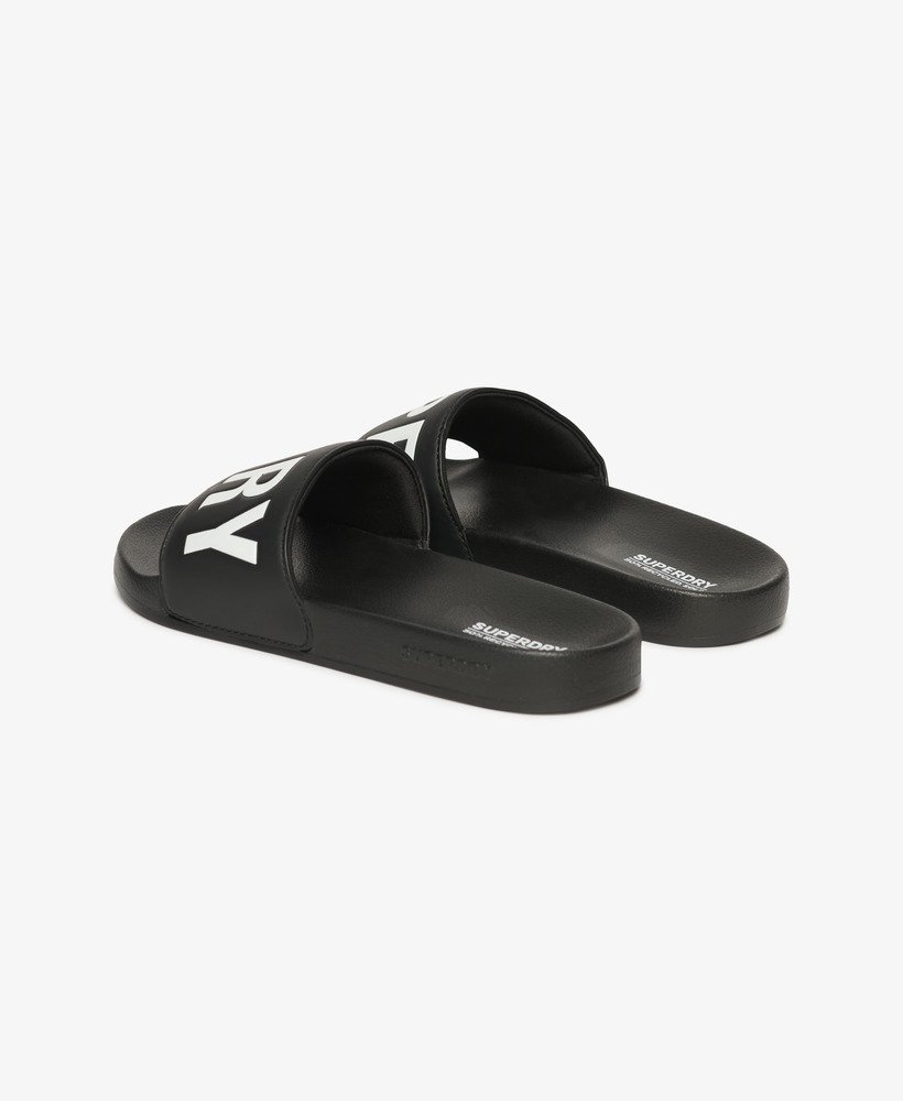 vegan core zwembadslippers in zwartwit