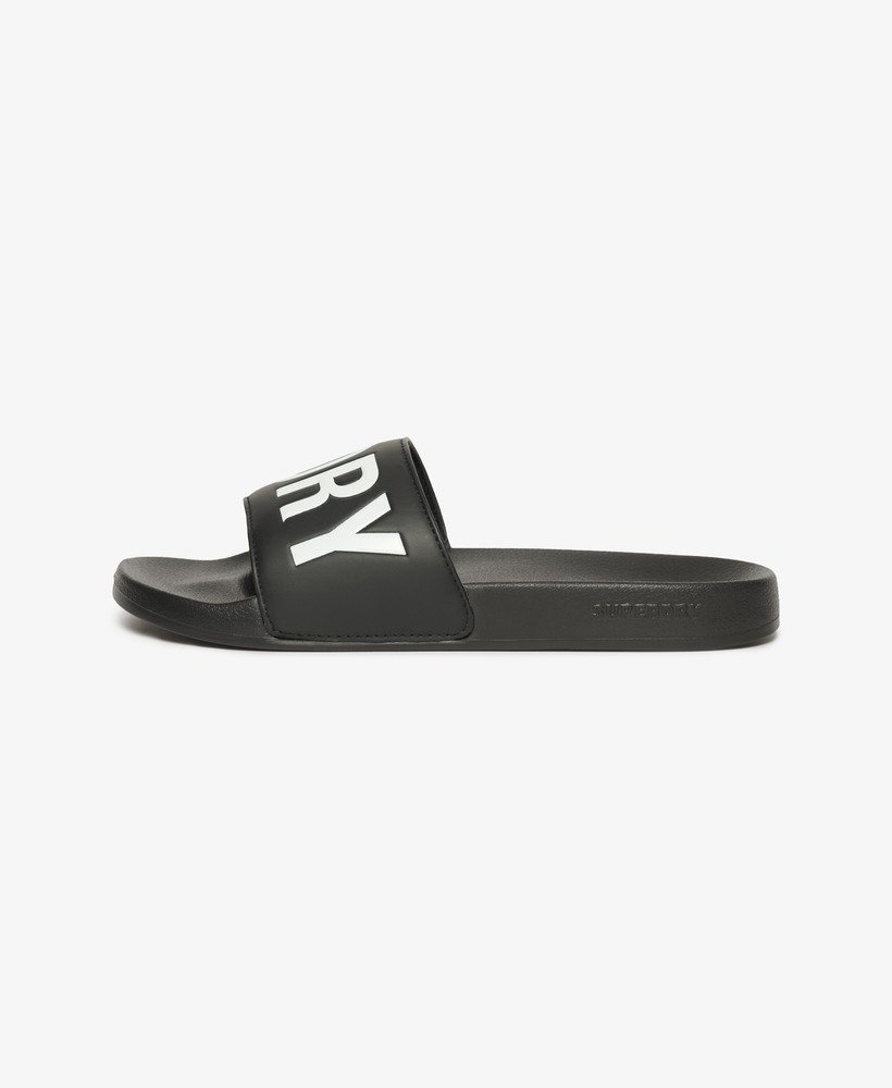 vegan core zwembadslippers in zwartwit