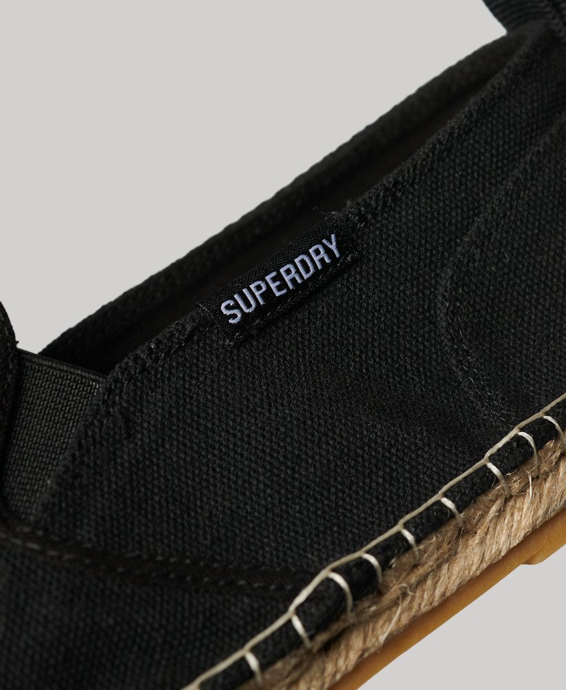 canvas espadrilles in het zwart