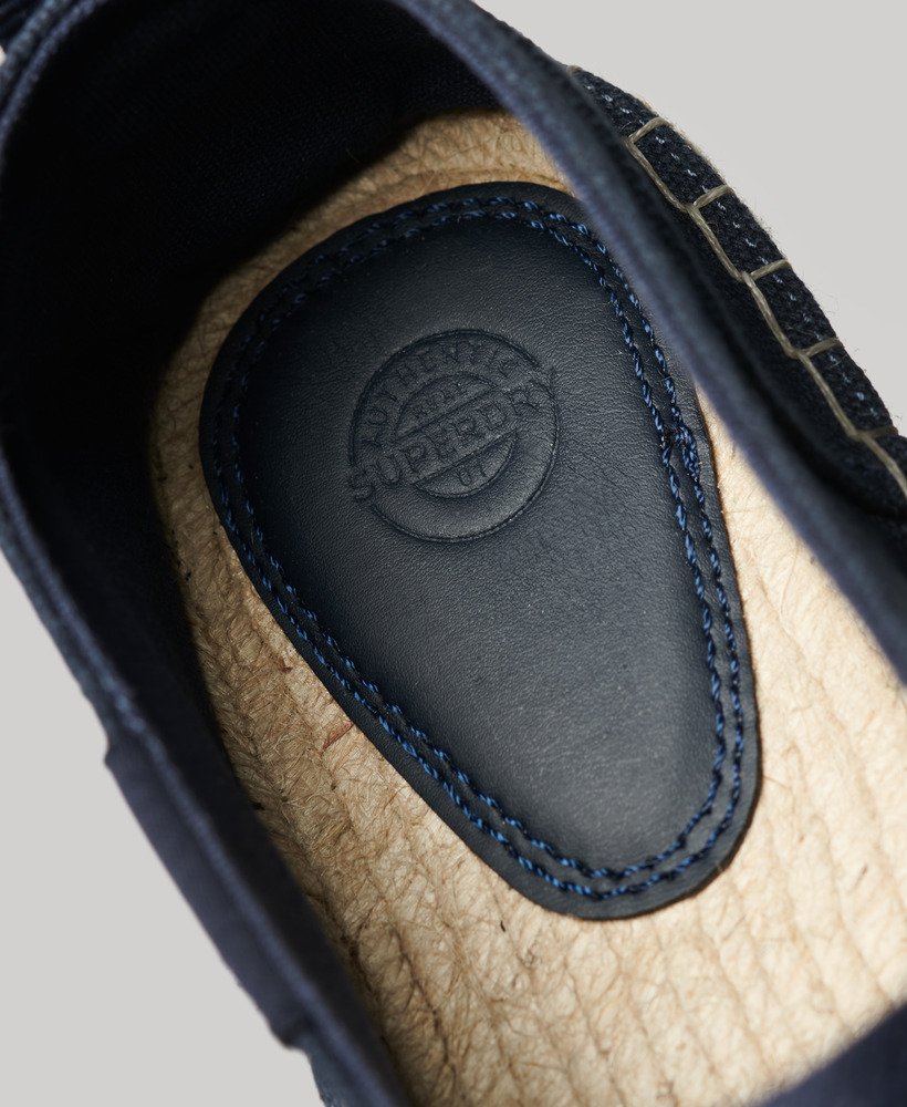 canvas espadrilles in een diepblauwe kleur