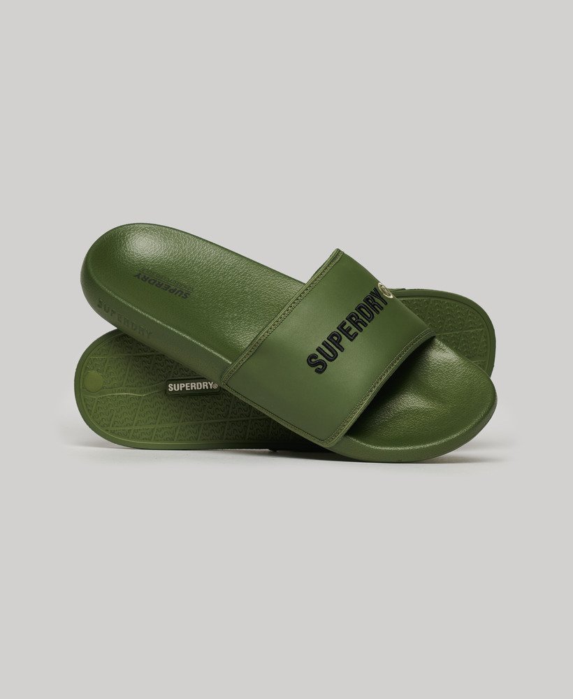 tarp vegan zwembadslippers in olijfgroenkhaki