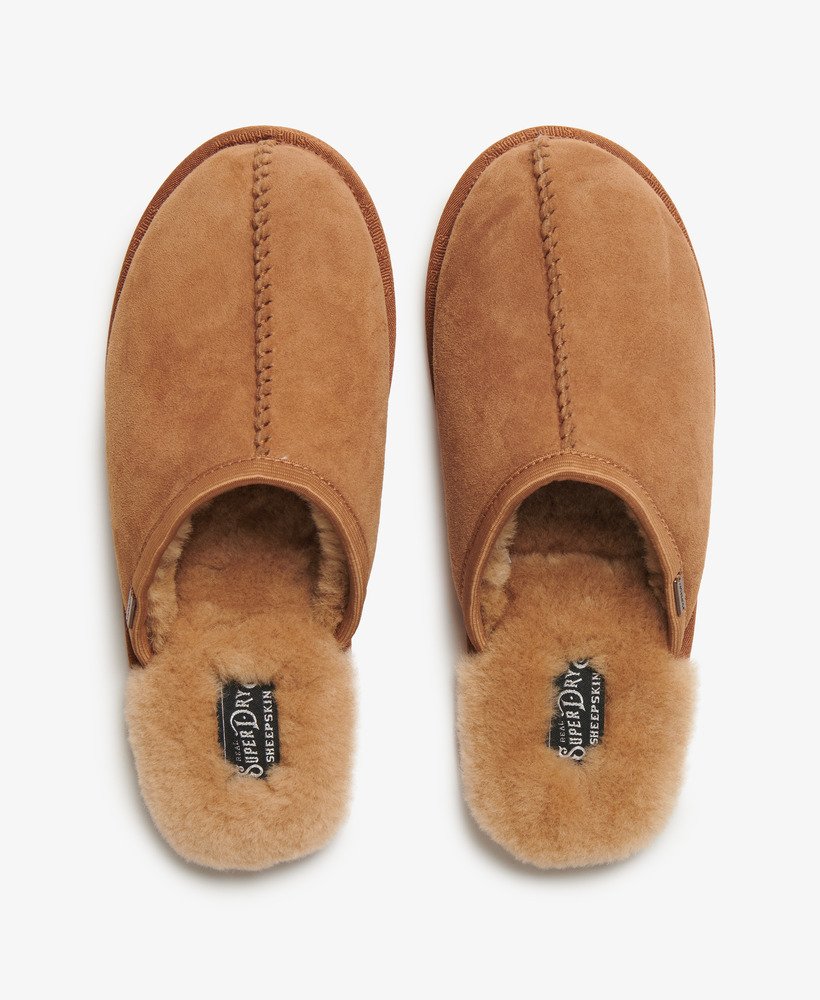 suède muiltjes in de kleur tan