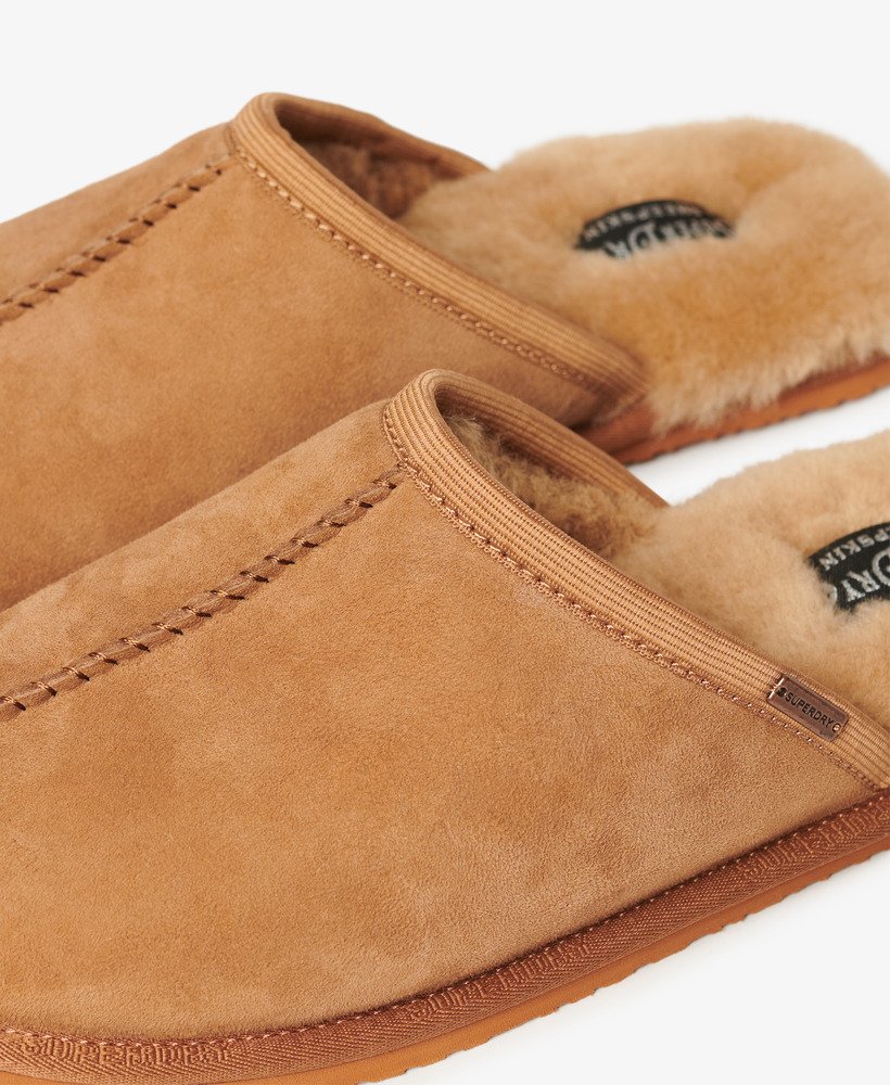 suède muiltjes in de kleur tan