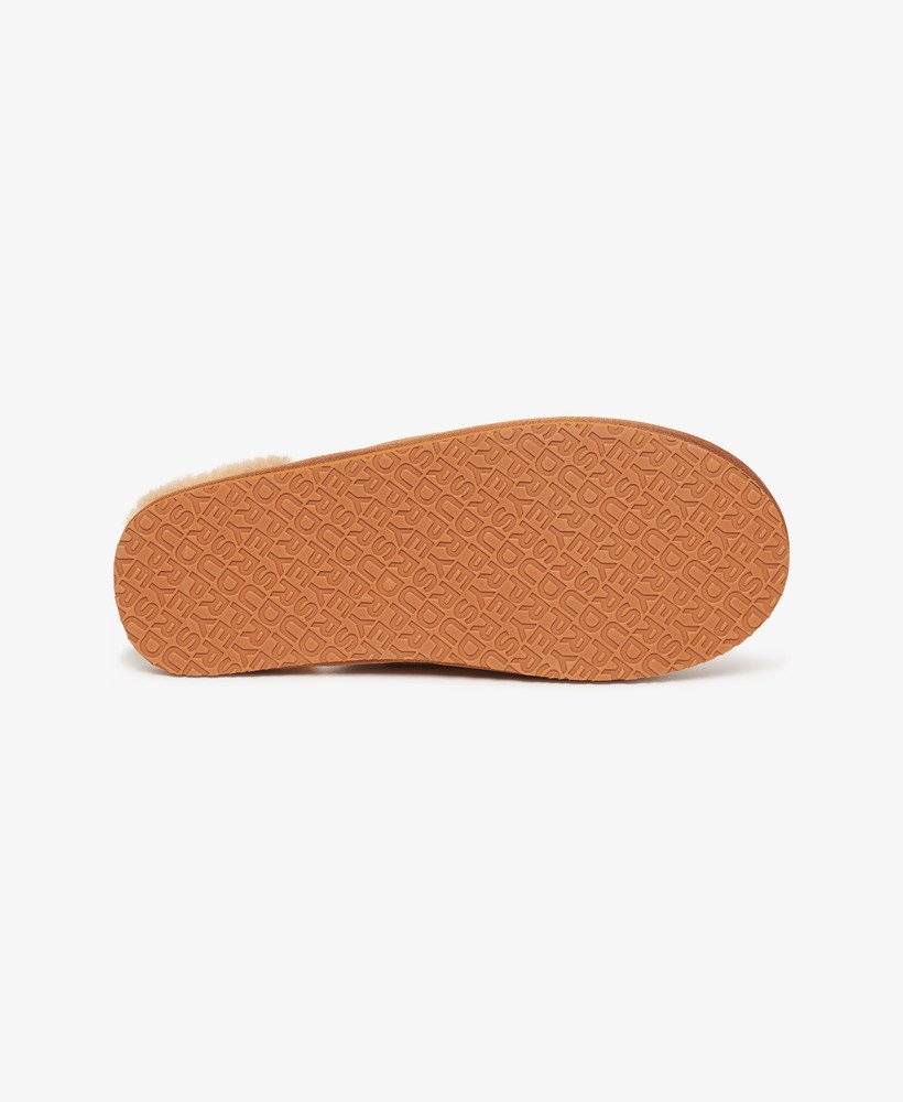 suède muiltjes in de kleur tan