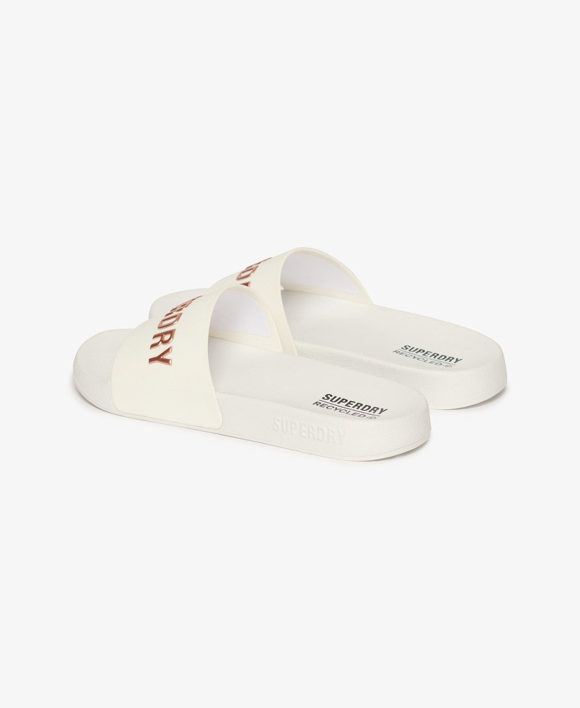code logo zwembadslippers in optischmetallic roségoud.