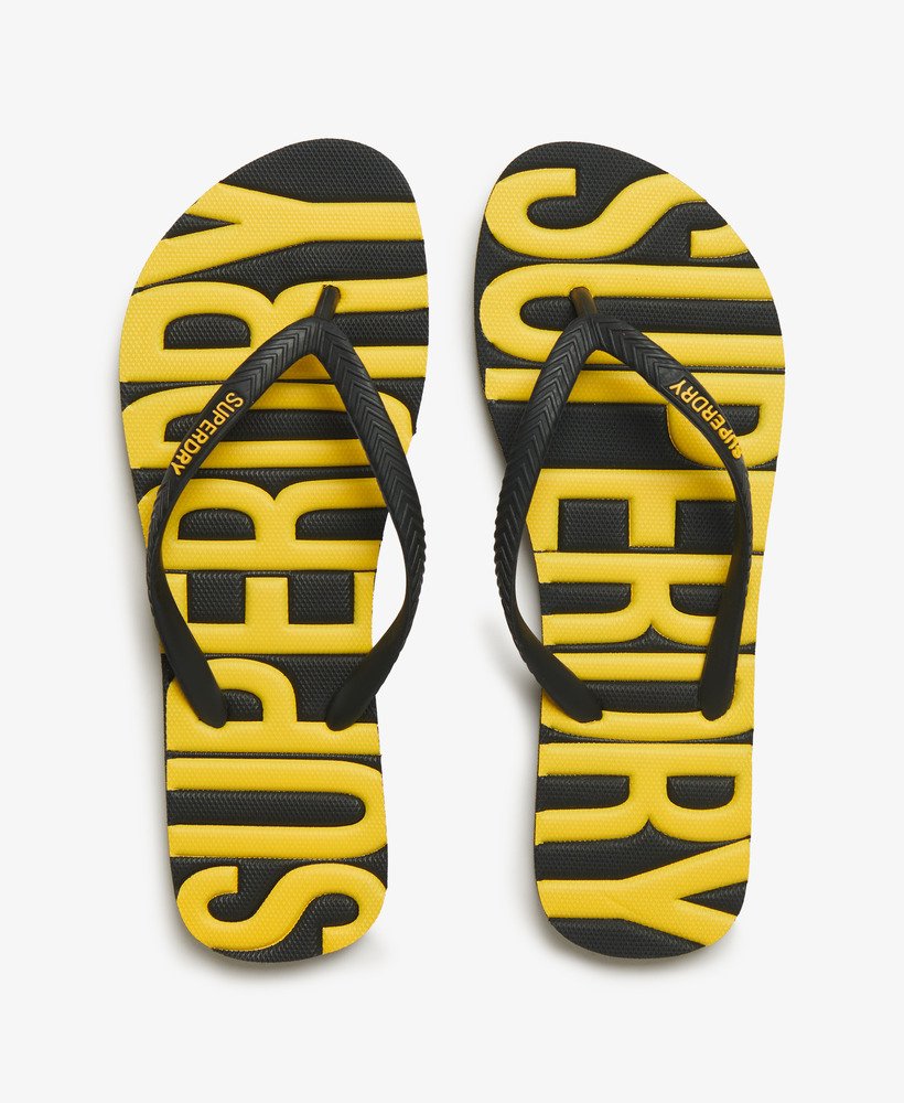 vintage teenslippers in zwart