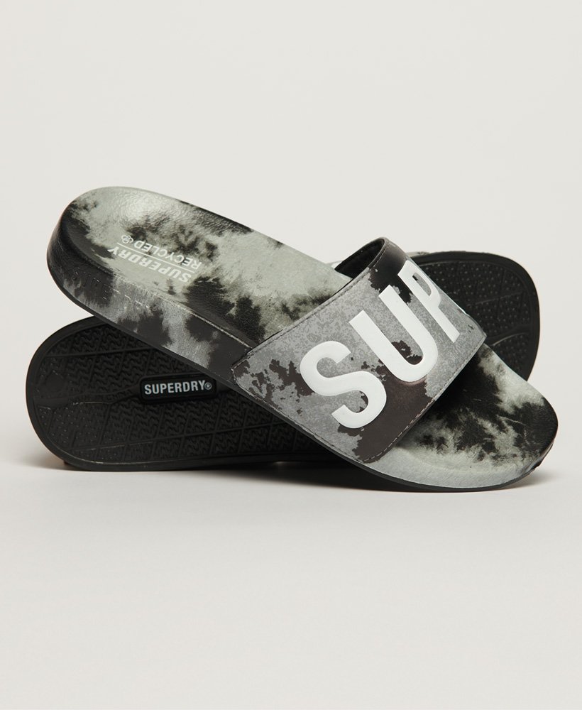 vegan slippers met tie-dye-effect in mono-tie-dye.