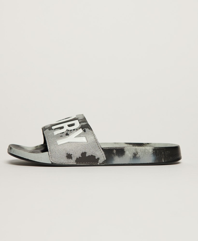 vegan slippers met tie-dye-effect in mono-tie-dye.
