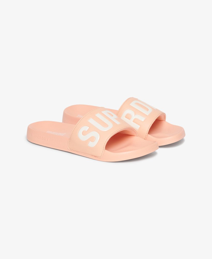 vegan core pool sliders in pink pesca