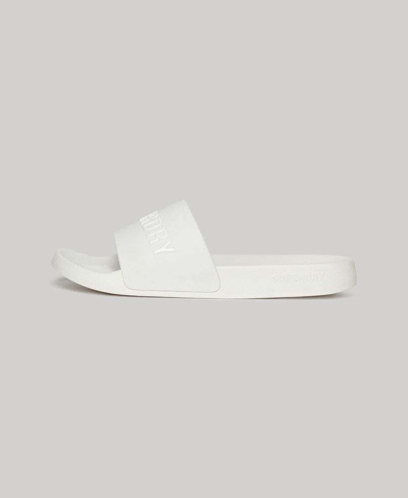 veganistische zwembadslippers met logo in opticoptic