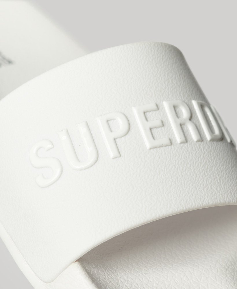 veganistische zwembadslippers met logo in opticoptic